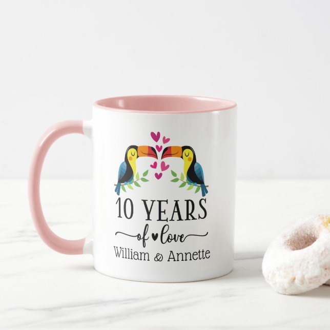 Caneca 10º Aniversário de Correspondência de Casais de Av (Com Donut)