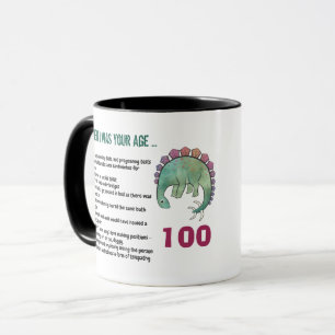 Caneca 100º aniversário Engraçado ficar mais velho mandan