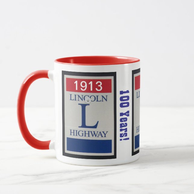 Caneca 100 anos, Lincoln HIghway Mug (Esquerda)