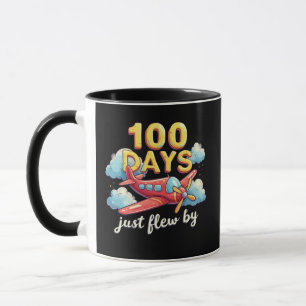 Caneca 100 dias simplesmente voaram de avião 100 dias de