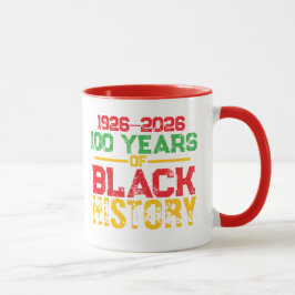 Caneca 100 Years of Black History Typography