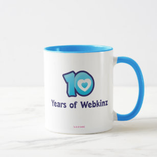 Caneca 10 anos de logotipo de Webkinz