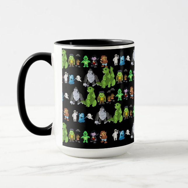 Caneca 10 Pequenos Monstros Mug (Preto) (Esquerda)