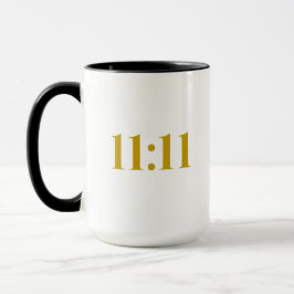 Caneca 11:11 Xarope de café preto e Dourado