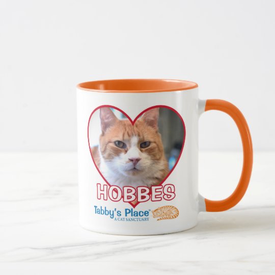 caneca 11oz - alaranjada & branco - Hobbes
