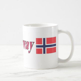 caneca 11oz com design da bandeira de Noruega da