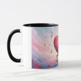 Caneca 11oz Mug Kissing Hearts “Love Notes” Cute mug