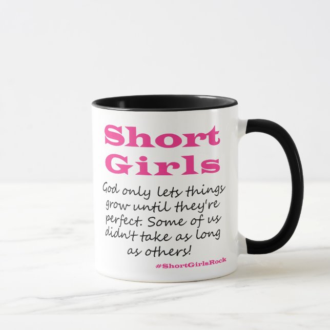 Caneca 11oz preta das meninas curtas (Direita)