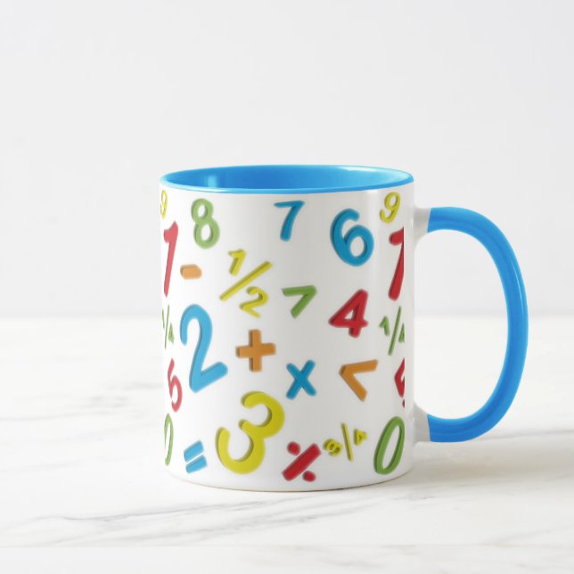 Caneca 123 números matemática (Direita)