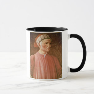 Caneca 1265-1321) detalhes de seu busto, franco de Dante