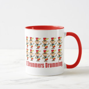 Caneca 12 Drummers Bebendo Mugs