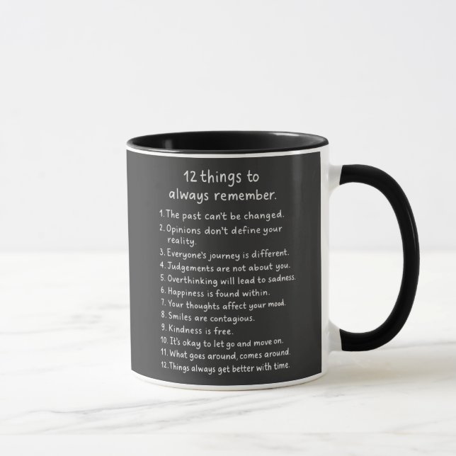 Caneca 12 Things To Always Remember  (Direita)