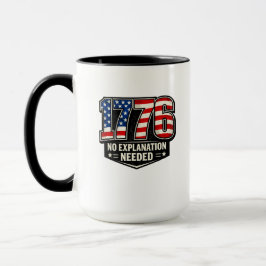 Caneca 1776 Bandeira Americana Patriota Sem Explicação Ne