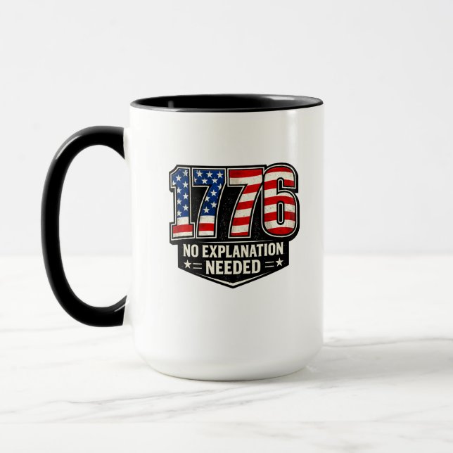 Caneca 1776 Bandeira Americana Patriota Sem Explicação Ne (Esquerda)