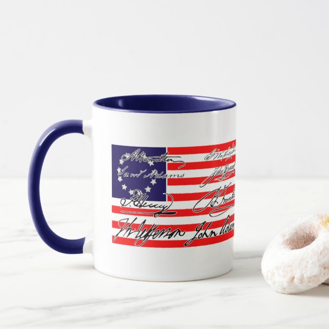 Caneca 1776 Pais e Patriotas Fundadores (Com Donut)
