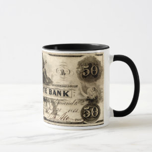 Caneca 1853 Cochituado Nota de 50 Dólares