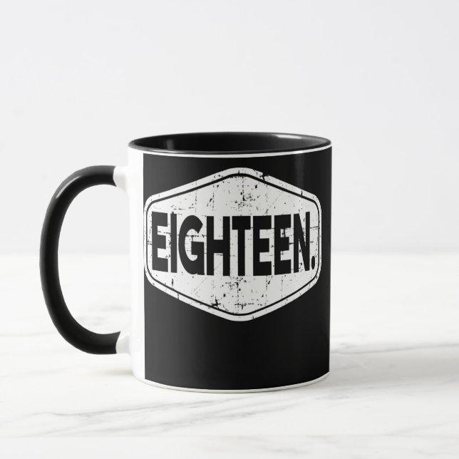 Caneca 18.º aniversário de Boy ou Girl 18 anos (Esquerda)