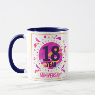 Caneca 18 anos de aniversário de Mug de café