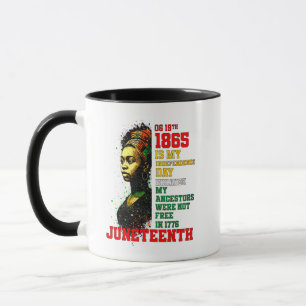 Caneca 18 de junho de 1865 Dia da Independência Pan-Afric