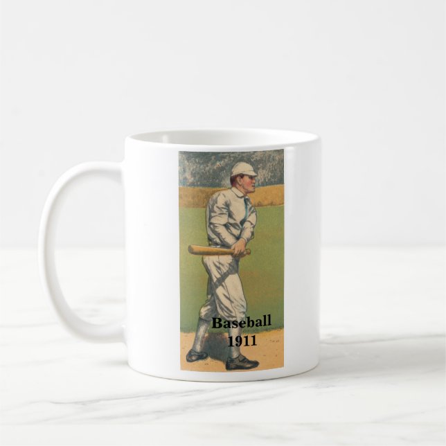 Caneca 1911 do basebol do vintage (Esquerda)