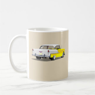 Caneca 1955 de Shoebox - amarelo e branco