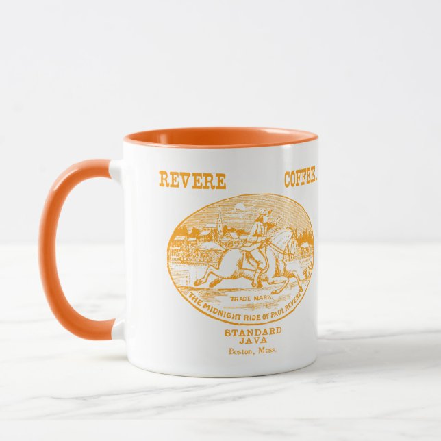 Caneca 19 C. Café reverso de Boston, laranja (Esquerda)
