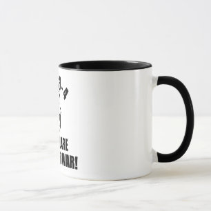Caneca 1-2-3-4 Declaro uma Guerra de Polegares Divertido