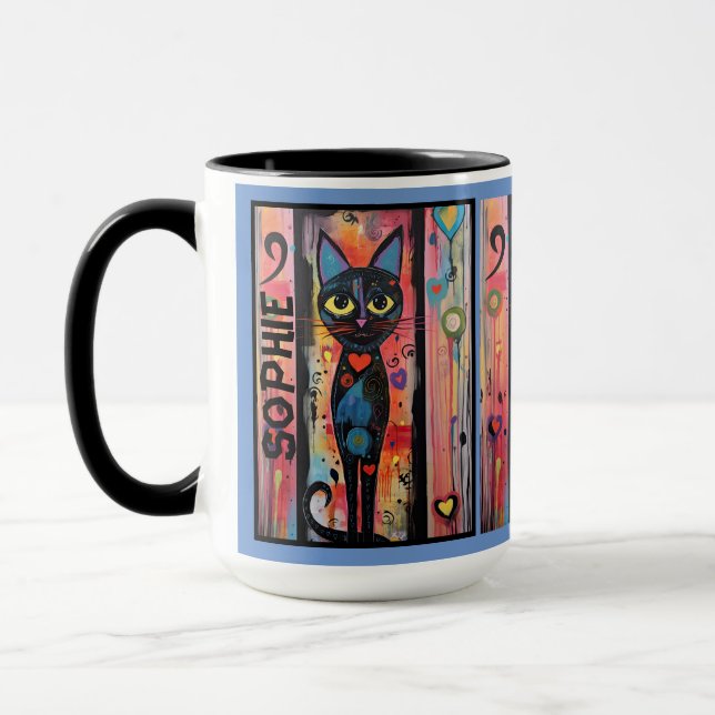 Caneca 1 Abstrato Personalizado Mug (Esquerda)