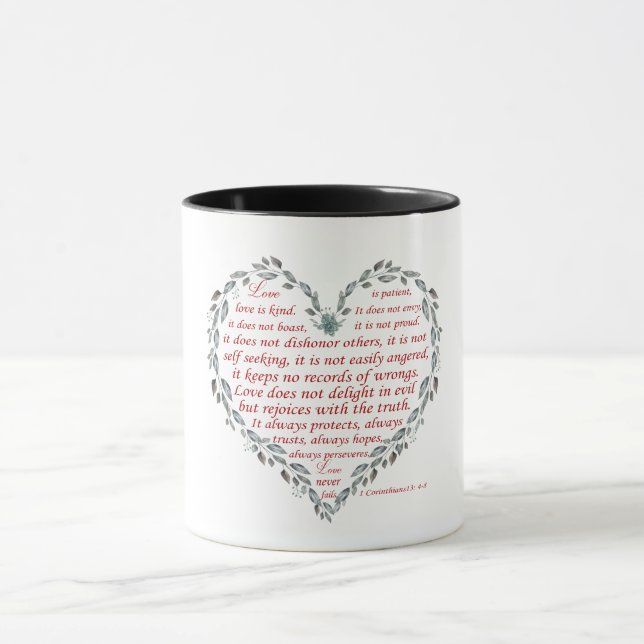 Caneca 1 Corintios 13 verse (Centro)