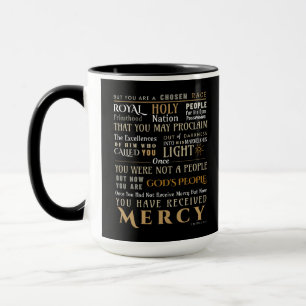 Caneca 1 Peter 2:9-10 Scripture Mug
