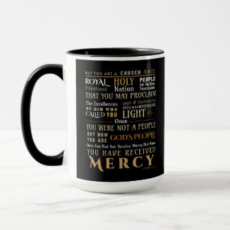 Caneca 1 Peter 2:9-10 Scripture Mug