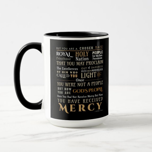 Caneca 1 Peter 2:9-10 Scripture Mug (Esquerda)