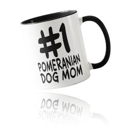 Caneca #1 Pomeranian Dog Mom - World's Best Fur Mom