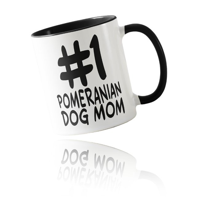Caneca #1 Pomeranian Dog Mom - World's Best Fur Mom (#1 Pomeranian Dog Mom - World's Best Fur Mom Mug)