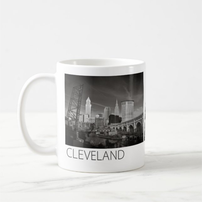 Caneca - #1 preto & branco de Cleveland (Esquerda)