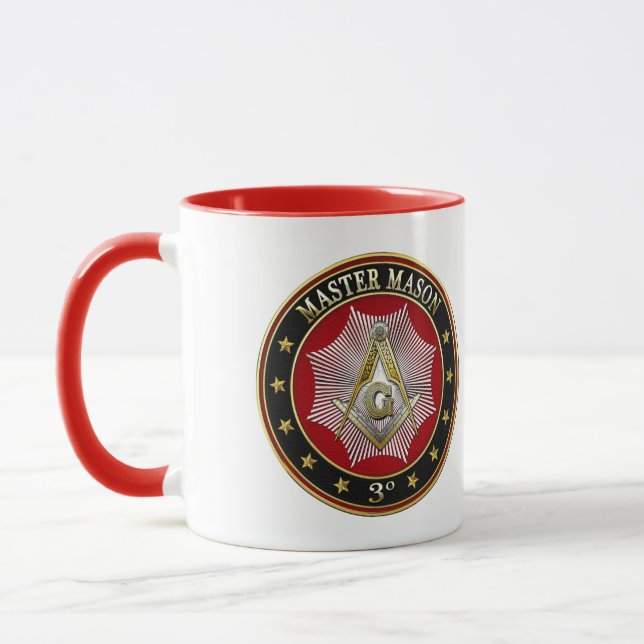 Caneca [200] Mason Mestre - Quadrado do 3º Grau e Bússola (Esquerda)