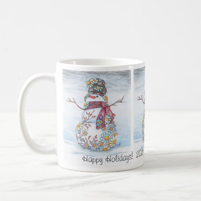 Caneca 2011 do boneco de neve da margarida (Esquerda)