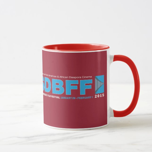 Caneca 2015 San Diego Black Film Festival 11oz Ringer Mug (Direita)