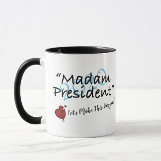 Caneca 2020 da senhora presidente coração