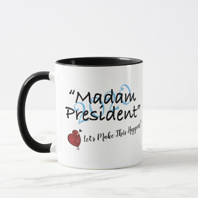 Caneca 2020 da senhora presidente coração (Esquerda)