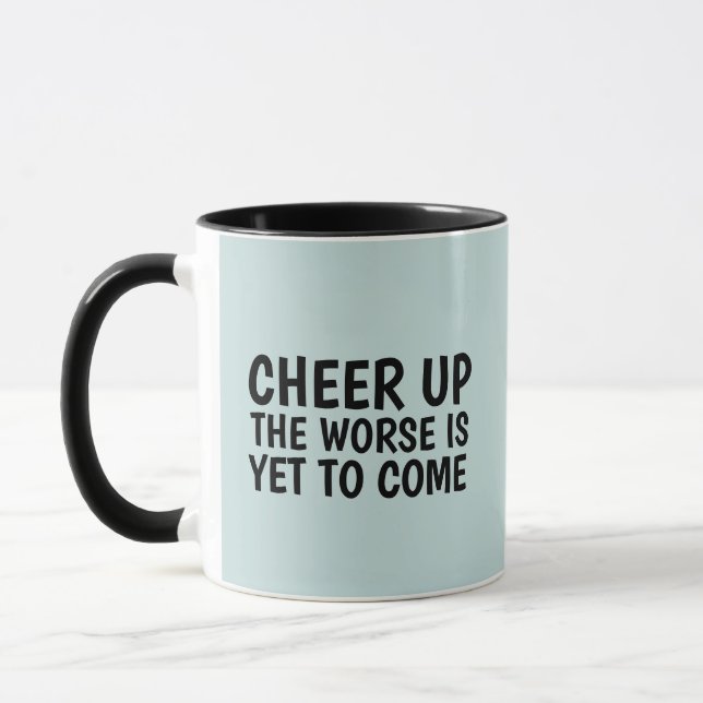 CANECA 2021 ENGRAÇADO CHEERUP PIOR PARA O CAFÉ MUG (Esquerda)