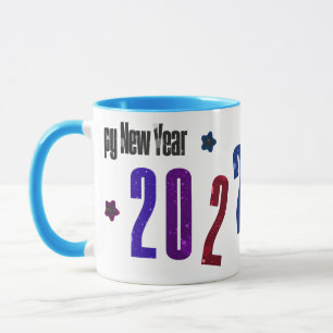 Caneca 2022 Um Feliz ano novo premium e elegante.