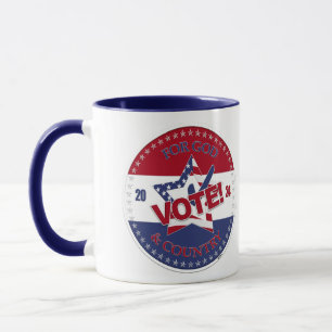 Caneca 2024 Por Deus e pela Pátria VOTE! Marca de Verific