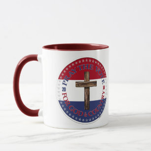 Caneca 2024 Reze Para Votar Por Deus e País com Cruz