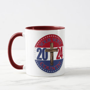 Caneca 2024 Seu Voto Conta com Cruz
