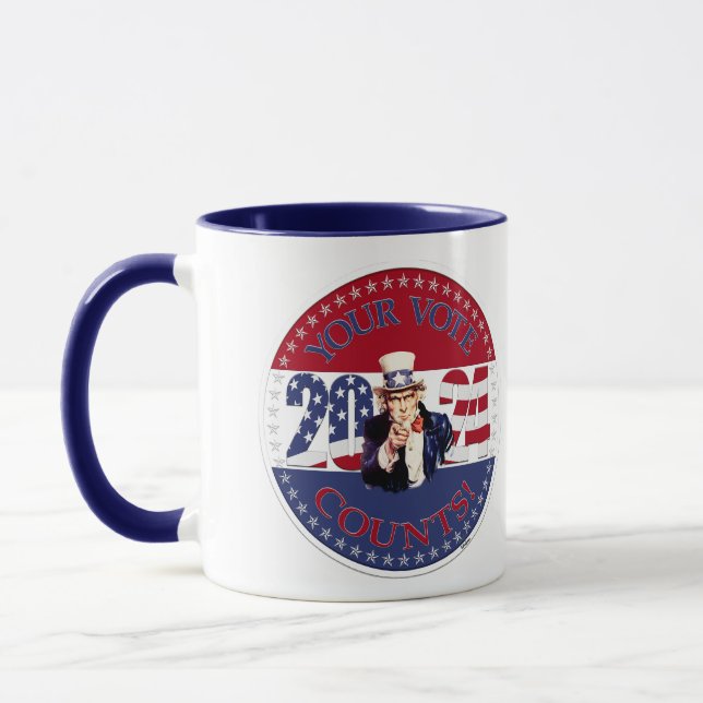 Caneca 2024 Seu Voto Conta Tio Sam (Esquerda)