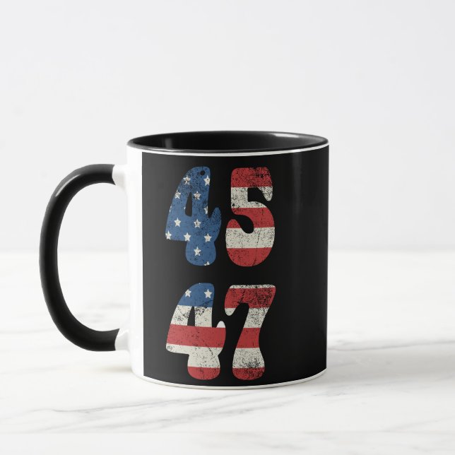 Caneca 2024 Trump Leva a América de novo Patriótica Ameri (Esquerda)