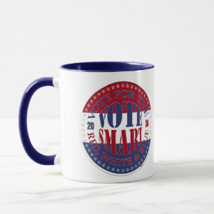 Caneca 2024 Votação no Voto Vermelho, Branco e Azul Intel