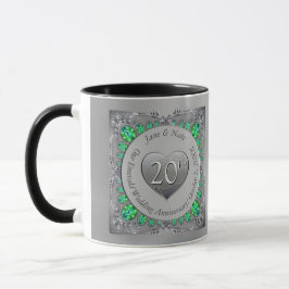 Caneca 20 Emerald Wedding Anniversário Mug