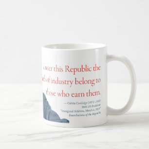 Caneca #20 "recompensas de Calvin Coolidge de